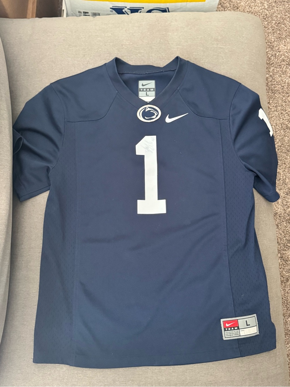 Penn State #1 Nittany Lions Nike Jersey Size L youth child  kids shirt